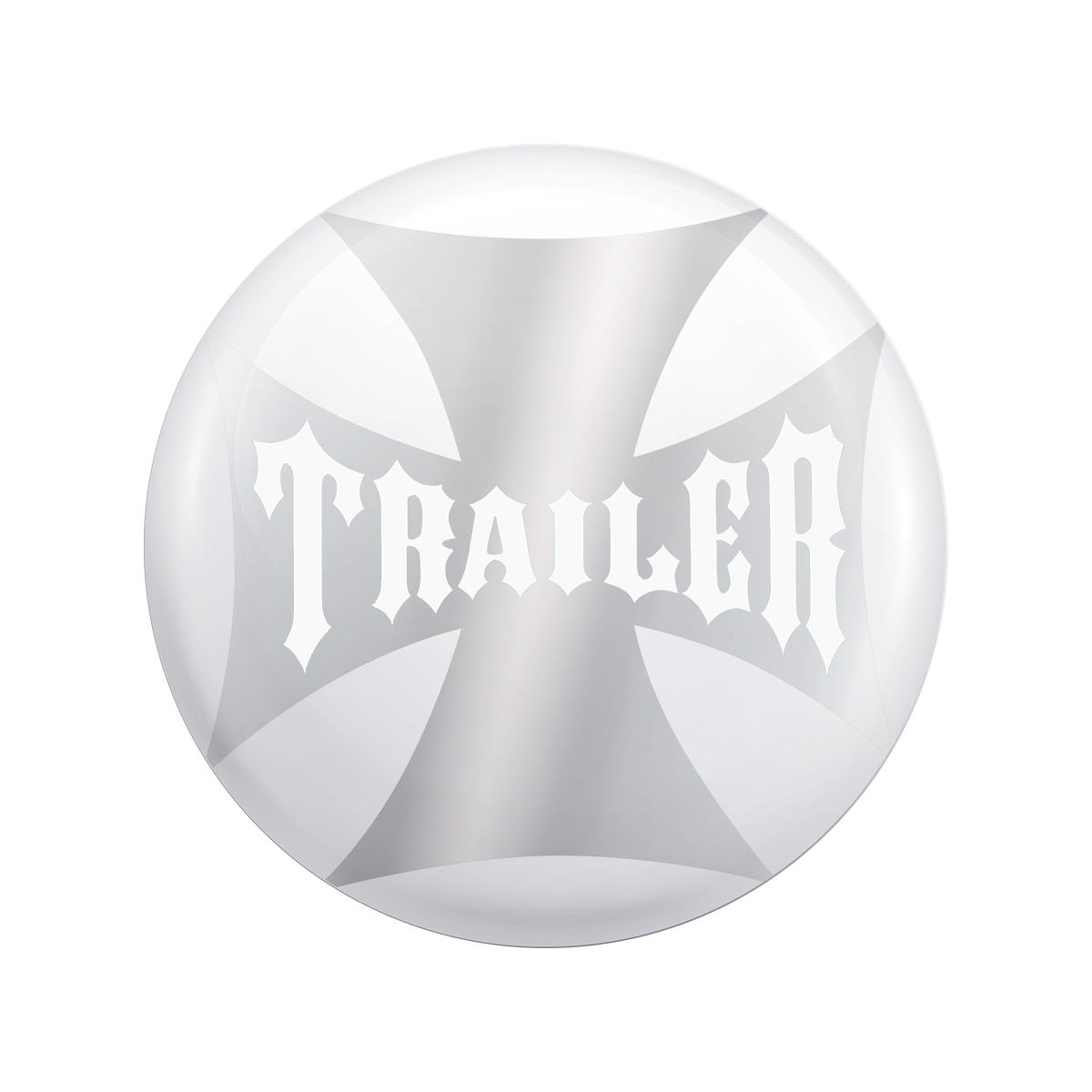 "Trailer" Maltese Cross Air Valve Knob Candy Color Sticker Only- Pearl White - Thumbnail 4