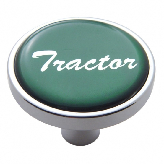 "Tractor" Short Air Valve Knob - Green Glossy Sticker
