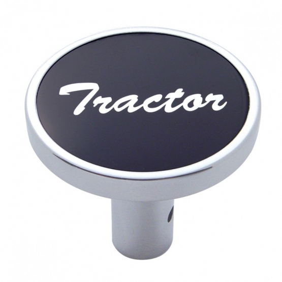 "Tractor" Long Air Valve Knob - Black Aluminum Sticker