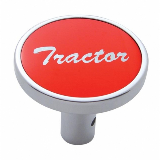 "Tractor" Long Air Valve Knob - Red Aluminum Sticker