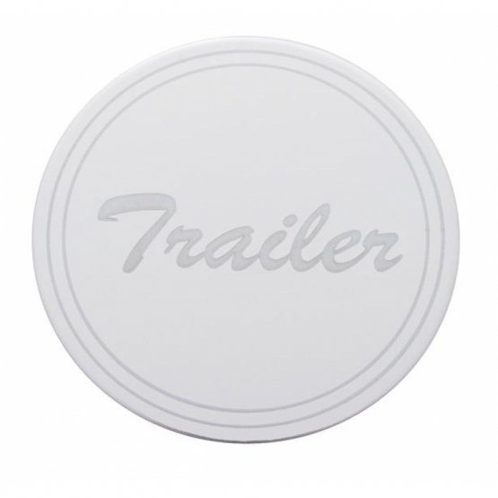 "Trailer" Stainless Air Valve Knob Plaque Only - Cursive Script