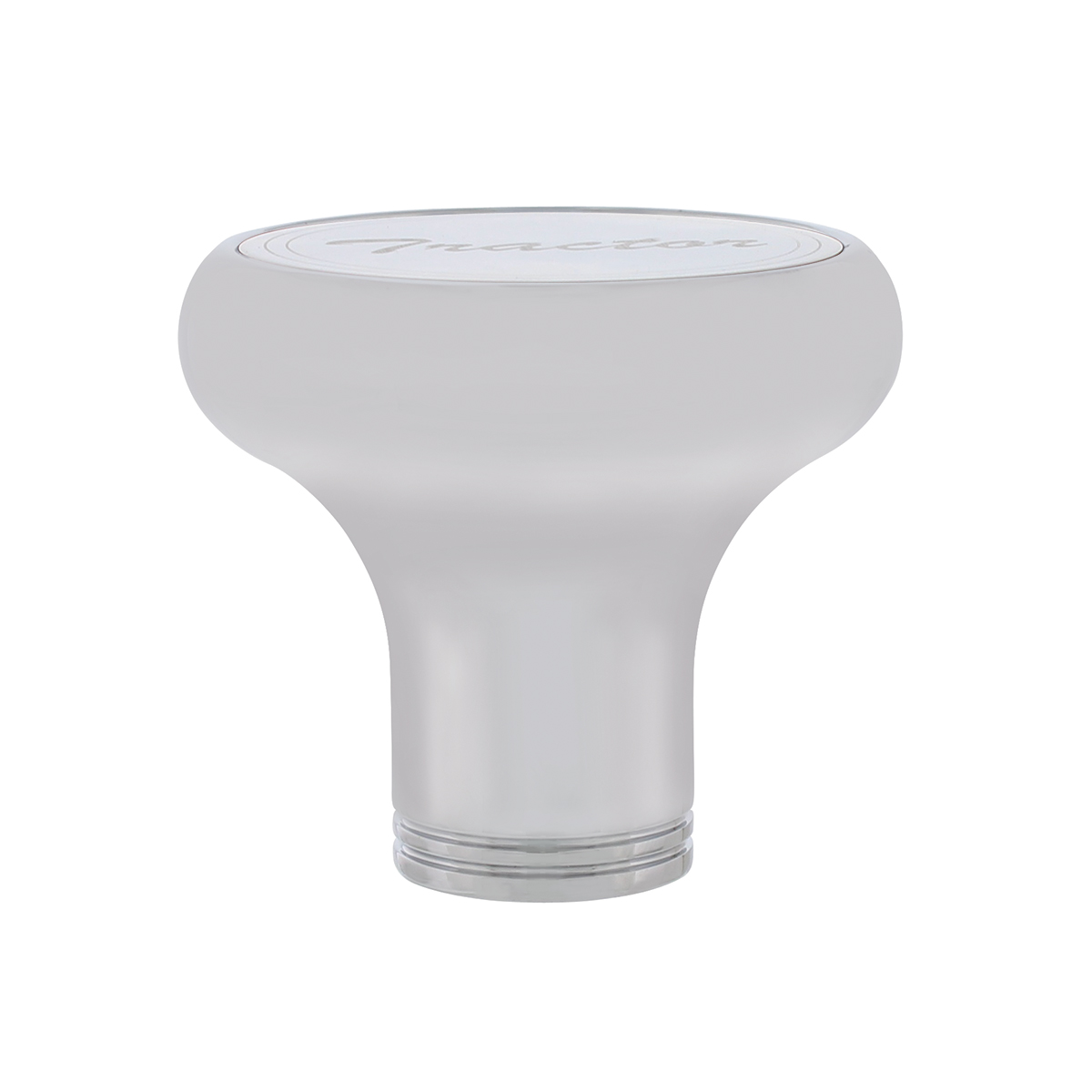 "Tractor" Deluxe Air Valve Knob - Stainless Plaque With Cursive Script - Thumbnail 2