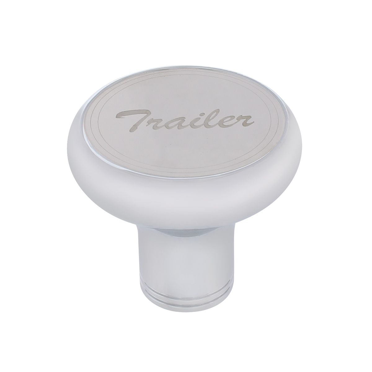 "Trailer" Deluxe Air Valve Knob - Stainless Plaque With Cursive Script