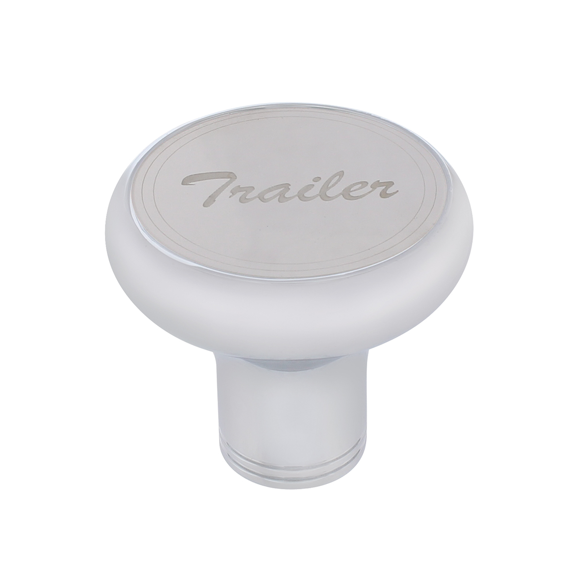 "Trailer" Deluxe Air Valve Knob - Stainless Plaque With Cursive Script - Thumbnail 5