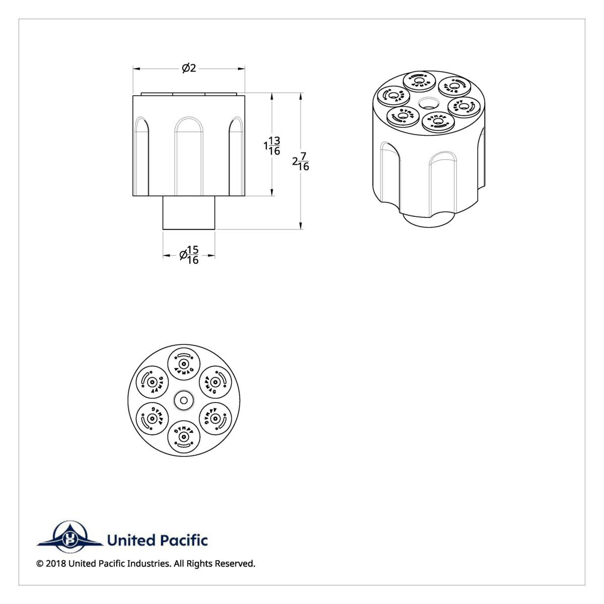 Chrome Aluminum Gun Barrel Air Valve Knob - Screw-On - Thumbnail 7