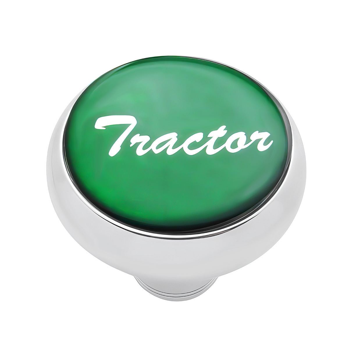 "Tractor" Deluxe Air Valve Knob - Green Glossy Sticker - Thumbnail 3