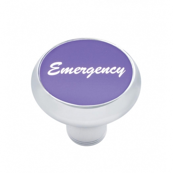 "Emergency" Deluxe Air Valve Knob - Purple Aluminum Sticker