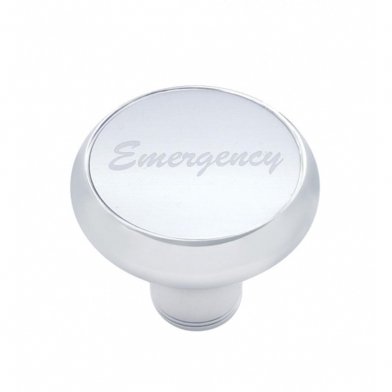 "Emergency" Deluxe Air Valve Knob - Silver Aluminum Sticker