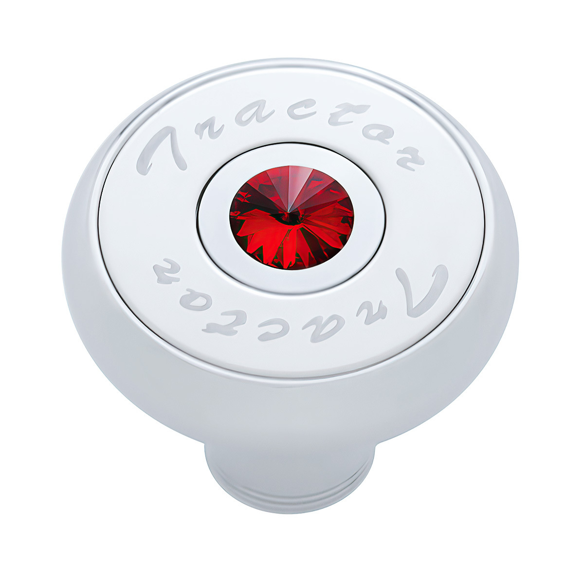"Tractor" Deluxe Air Valve Knob - Red Crystal - Thumbnail 2