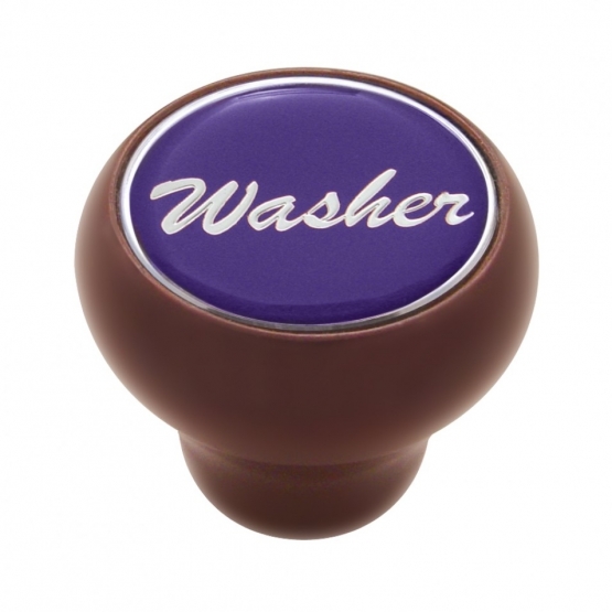 "Washer" Wood Deluxe Dash Knob - Purple Glossy Sticker