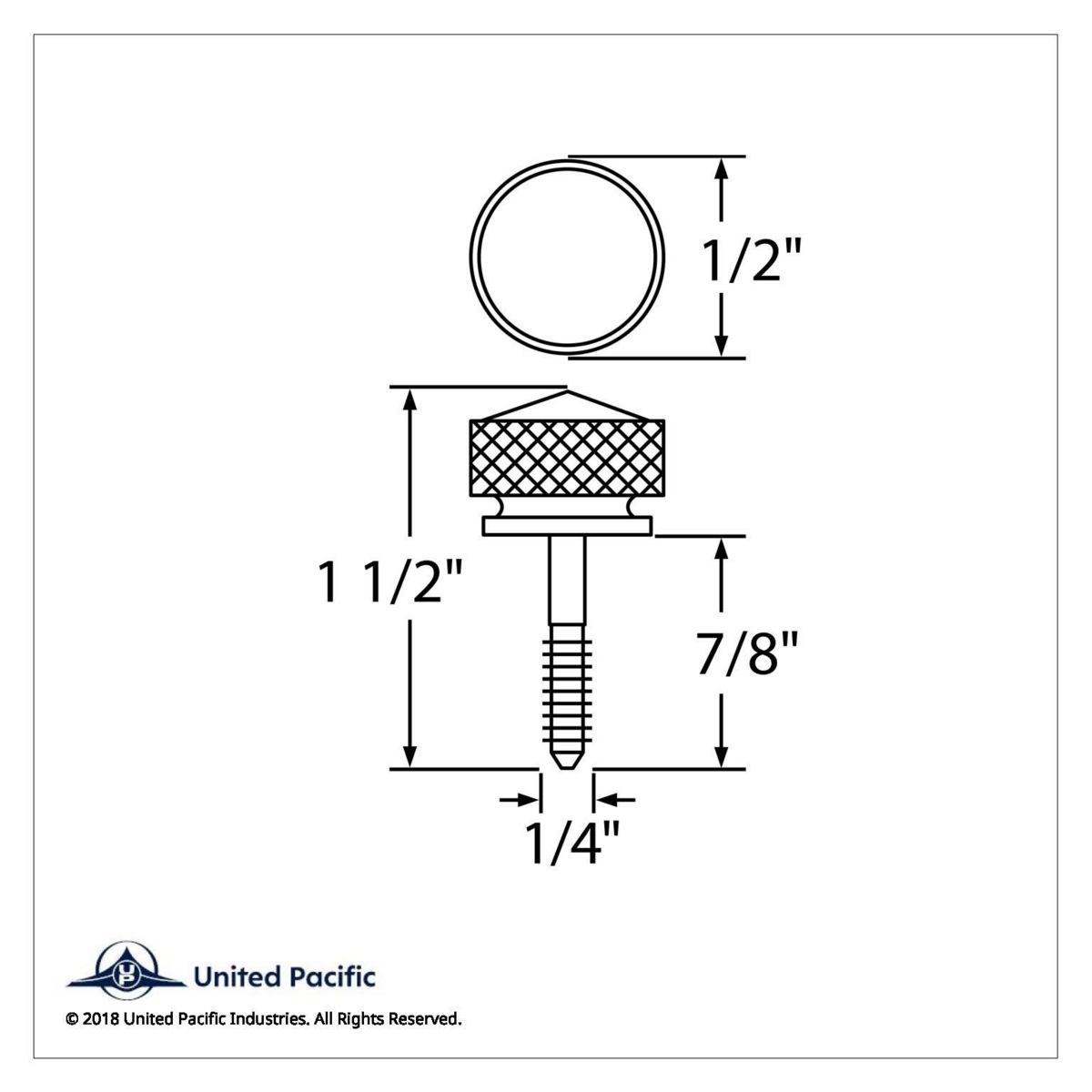 1/4"-20 Knurled Head Dash Screw For Peterbilt - Red Crystal (Bulk) - Thumbnail 3
