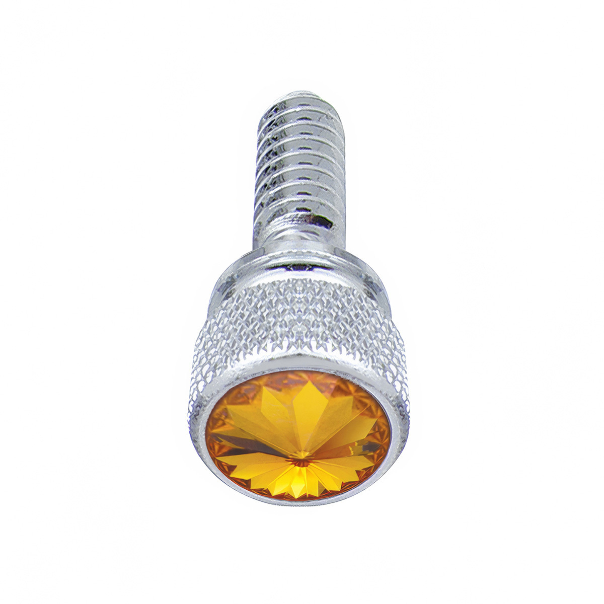 1/4"-20 Knurled Head Dash Screw For Peterbilt - Amber Crystal (14-Pack) - Thumbnail 3