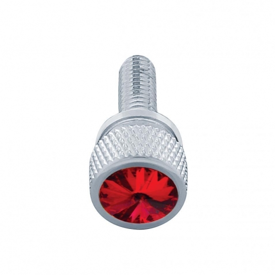 3/4" Short M6-1.0 Dash Screw For Kenworth - Red Crystal (12-Pack)