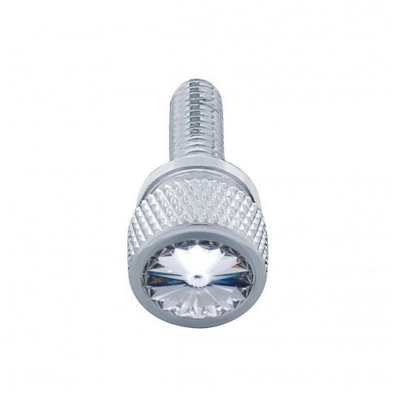 3/4" Short M6-1.0 Dash Screw For Kenworth - Clear Crystal (12-Pack)