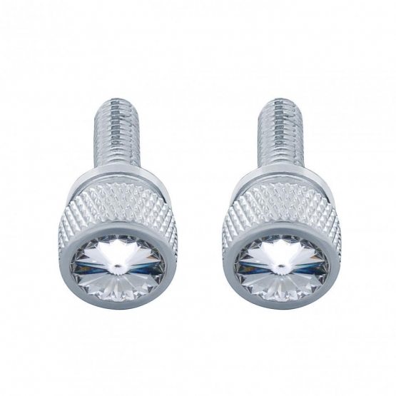 3/4" Short M6 Dash Screw With Crystal For Kenworth - Clear Crystal (2-Pack)