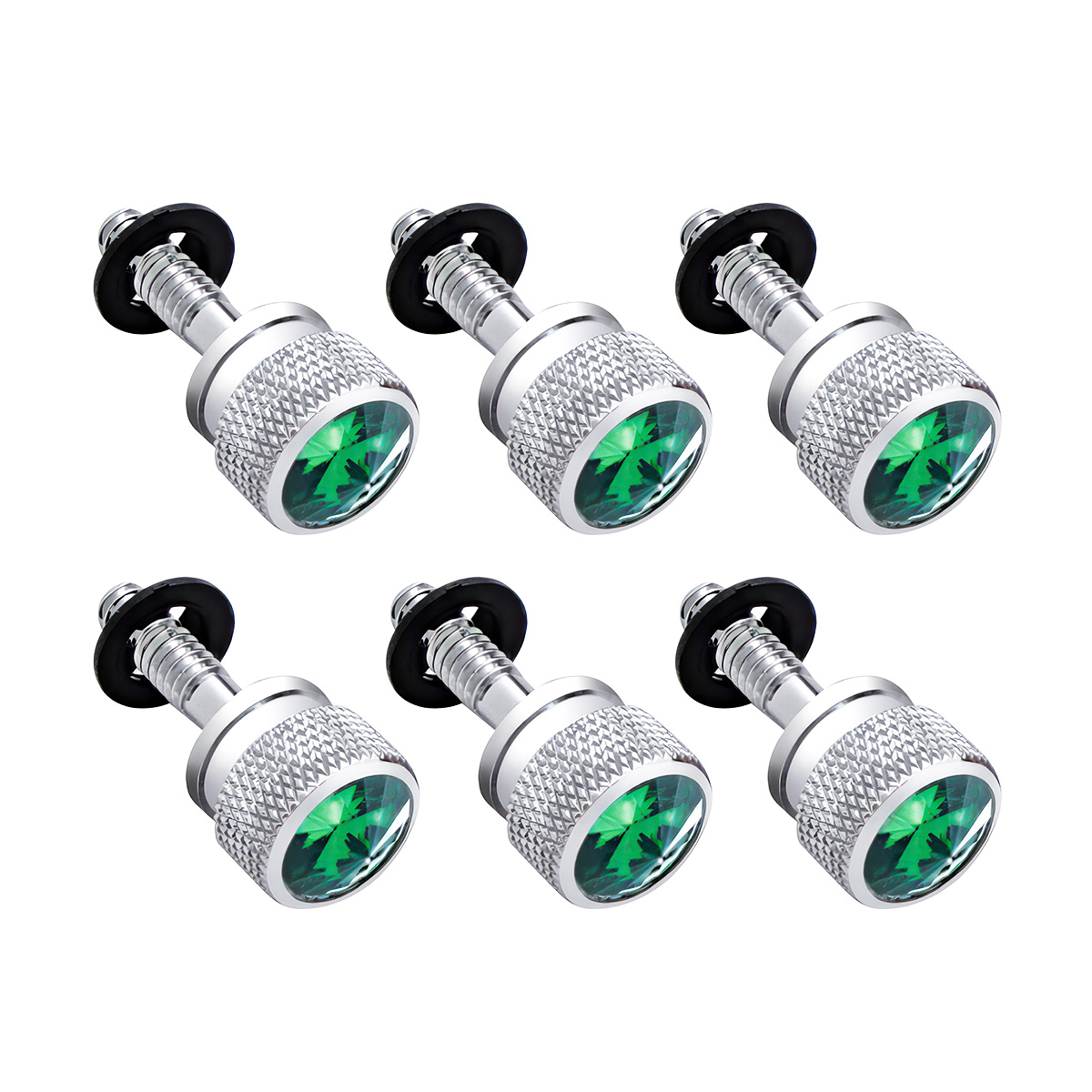 Dash Screw With Green Crystal For Peterbilt (2001-2005)(6-Pack) - Thumbnail 2