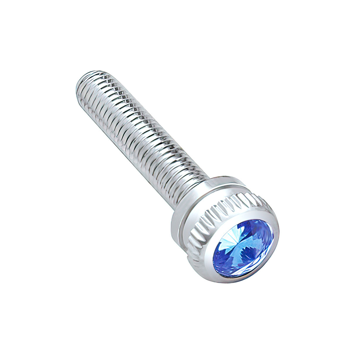 M5-0.8 Dash Screw With Color Crystal For Kenworth - Blue Crystal (6-Pack) - Thumbnail 2