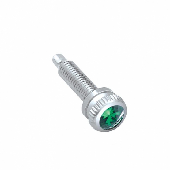 Short Dash Screw With Green Crystal For Navistar International (6-Pack)