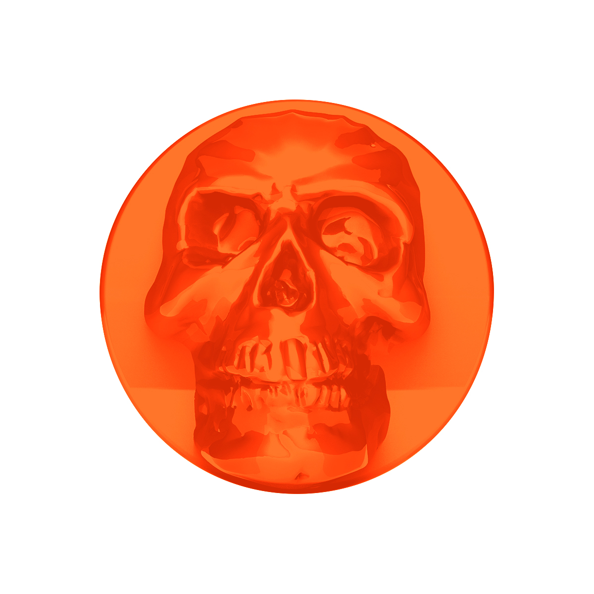 Skull Air Valve Knob - Cadmium Orange - Thumbnail 2