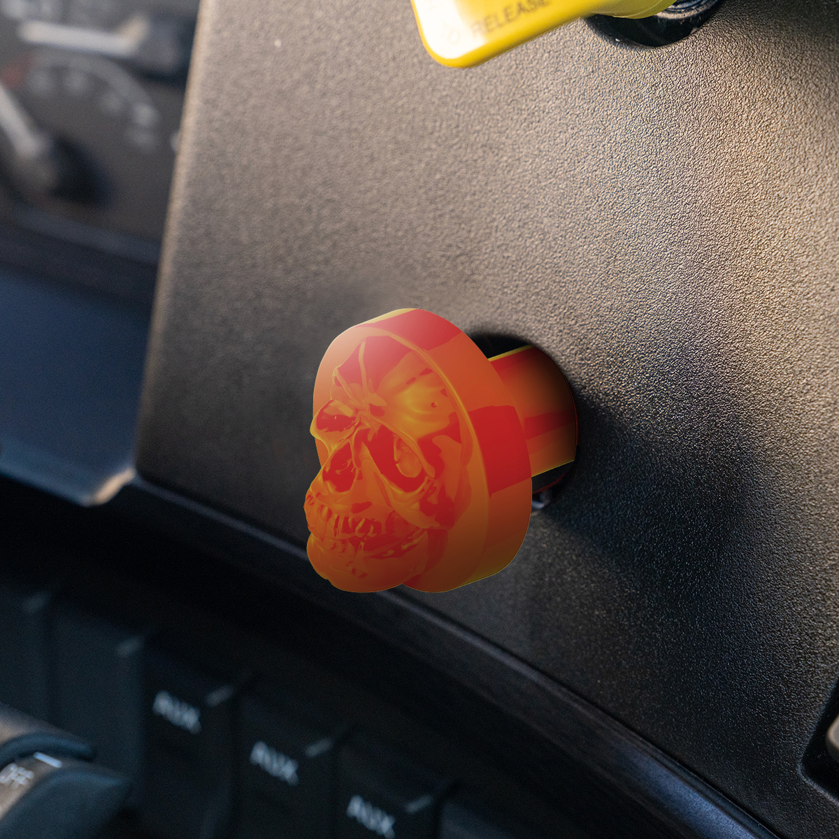 Skull Air Valve Knob - Cadmium Orange - Thumbnail 4
