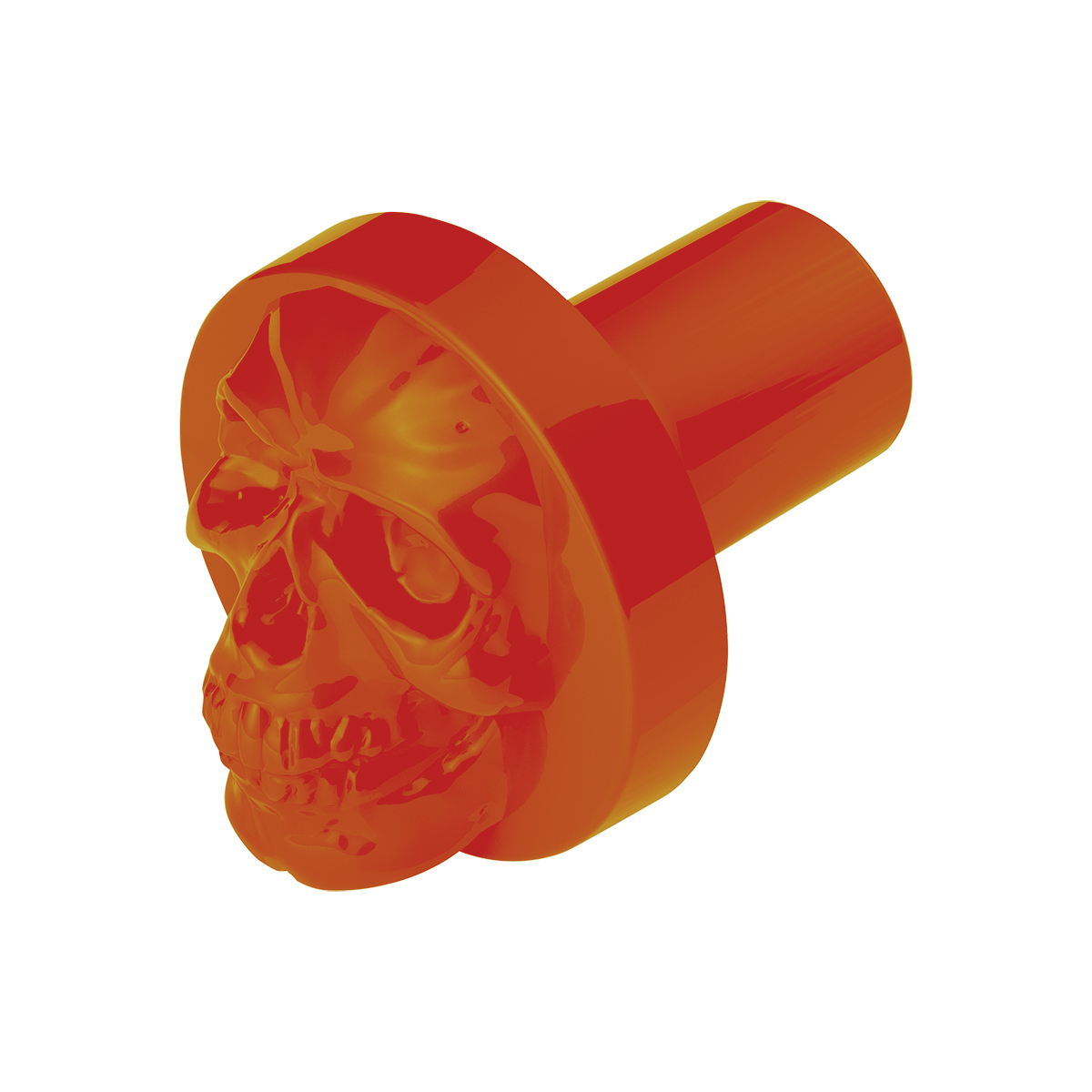 Skull Air Valve Knob - Cadmium Orange - Thumbnail 7