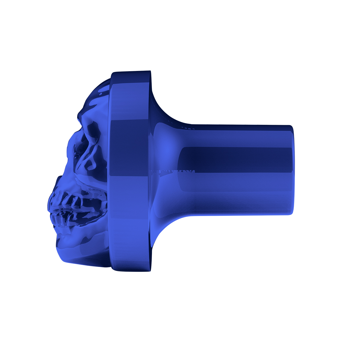 Skull Air Valve Knob - Indigo Blue - Thumbnail 3