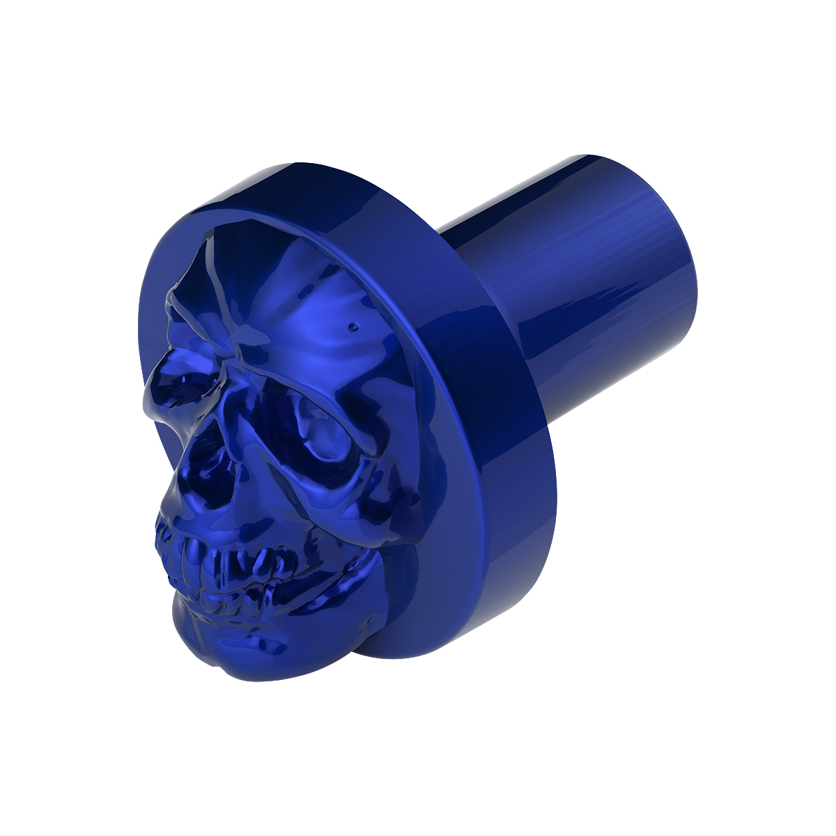 Skull Air Valve Knob - Indigo Blue - Thumbnail 7