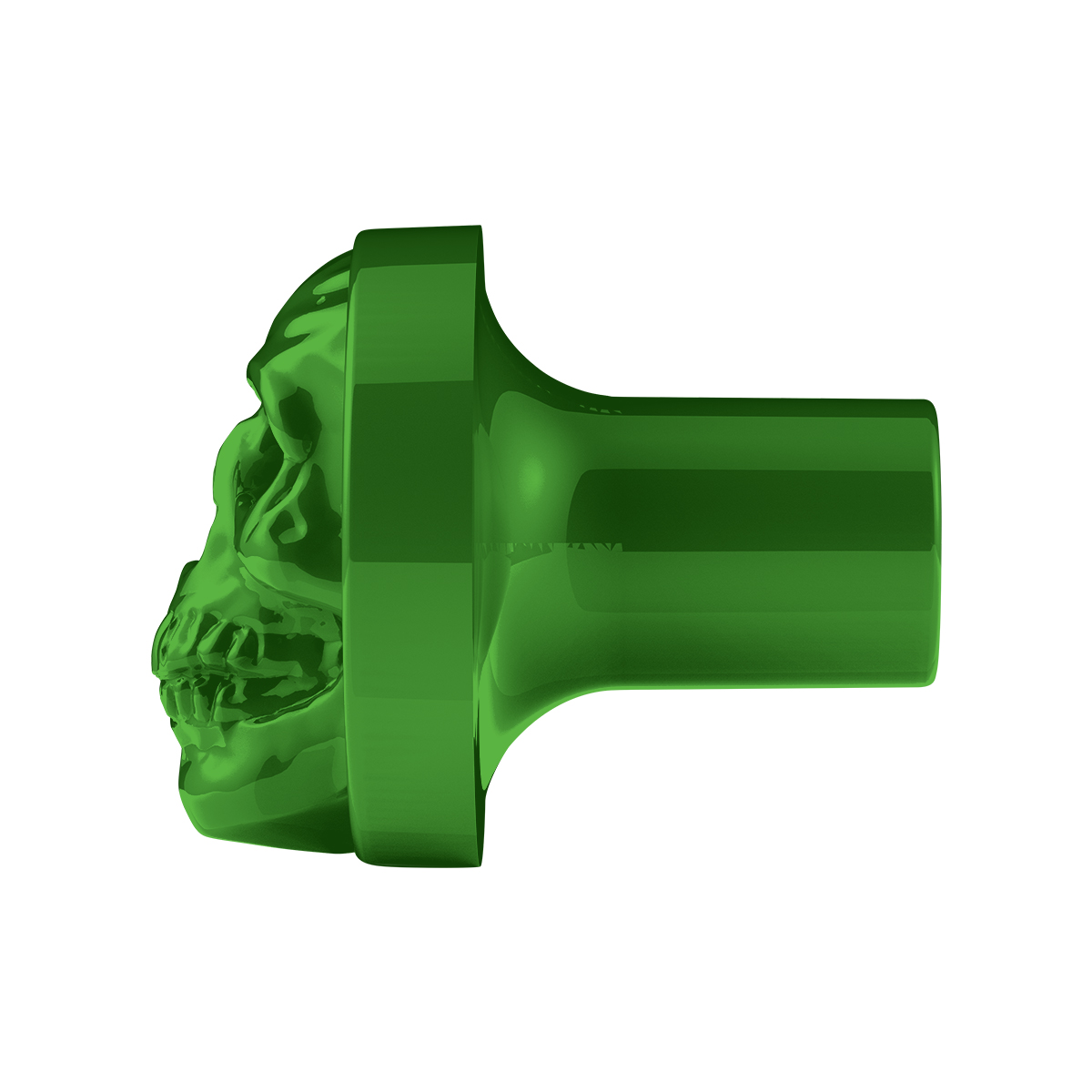 Skull Air Valve Knob - Emerald Green - Thumbnail 3