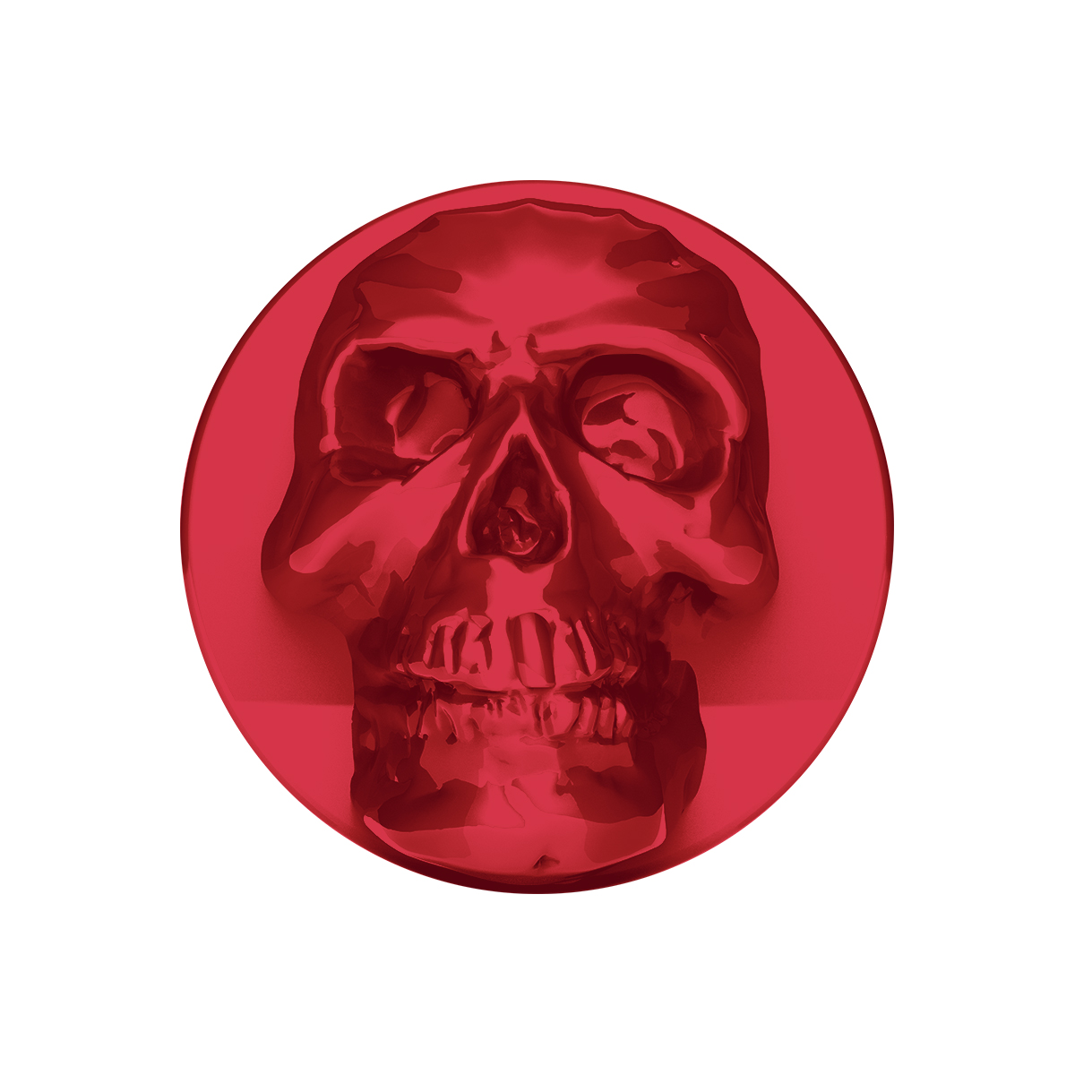 Skull Air Valve Knob - Candy Red - Thumbnail 2