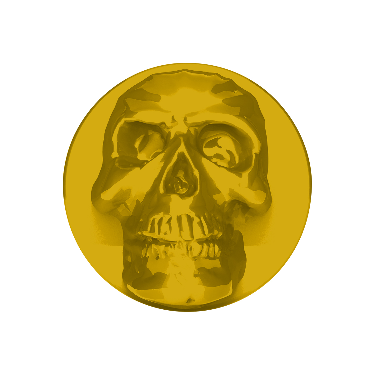 Skull Air Valve Knob - Electric Yellow - Thumbnail 2