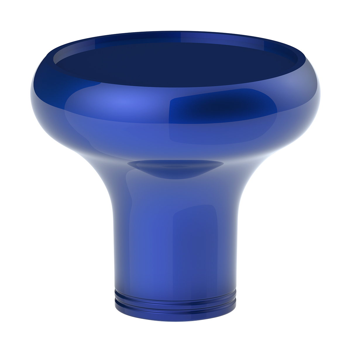 Deluxe Aluminum Screw-On Air Valve Knob With Multi-Color Glossy Trailer Sticker - Indigo Blue - Thumbnail 2