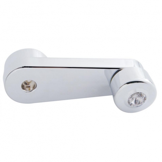 Chrome Window Crank With Crystal For Freightliner - Clear Crystal