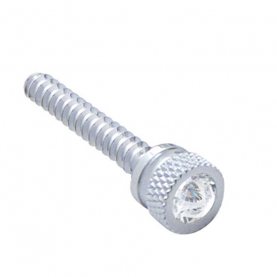 Chrome Long Dash Screw With Clear Crystal For Freightliner (Bulk)