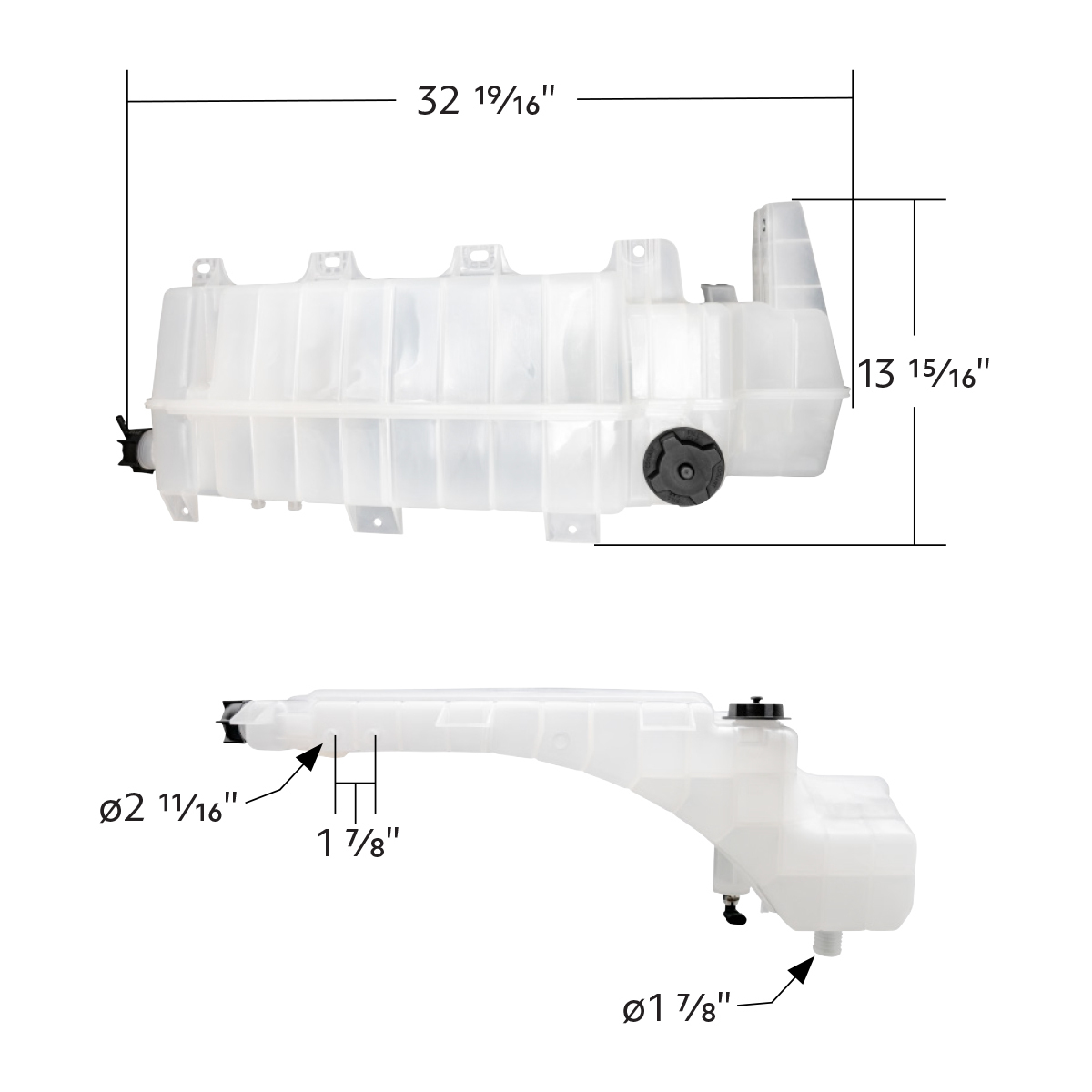 Pressurized Coolant Reservoir & Coolant Level Sensor For 2008-2017 Volvo VNL/VNM - Thumbnail 11