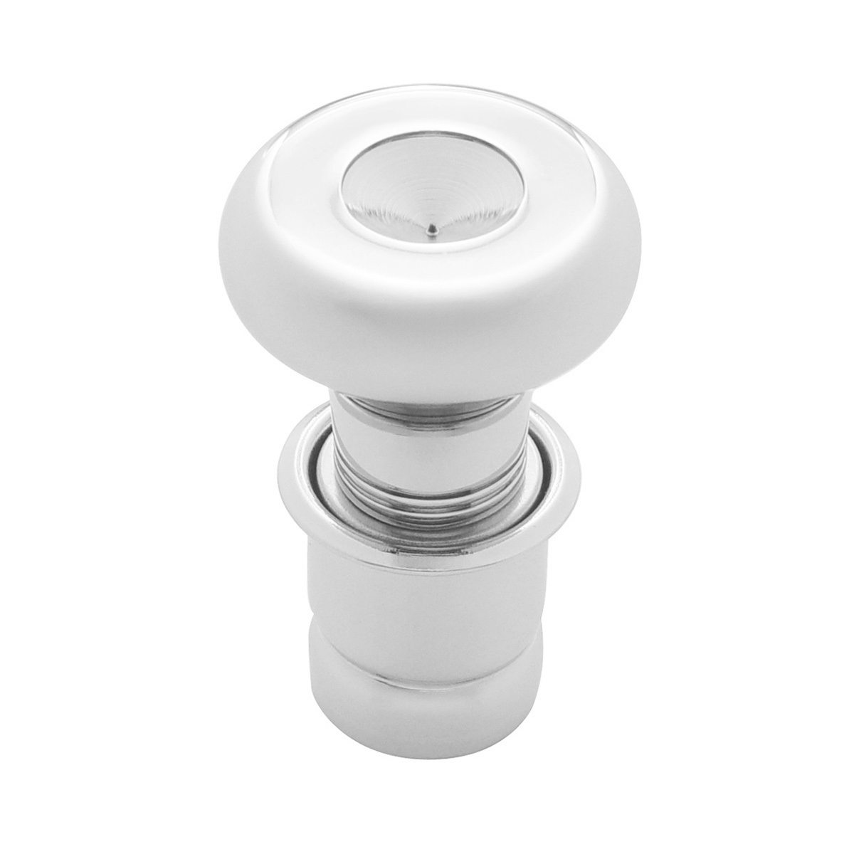 Chrome Deluxe Cigarette Lighter With Indented Center - Thumbnail 2