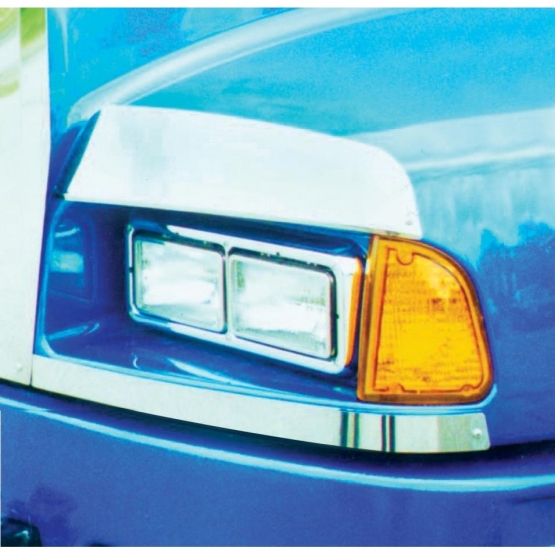 Stainless Kenworth T600 Above Headlight Fender Guards - Thumbnail 2