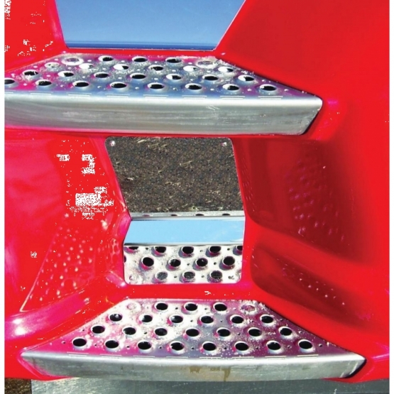Stainless 2007+ Kenworth T660, T680, T700 Back Lower Step Kick Plate - Thumbnail 2