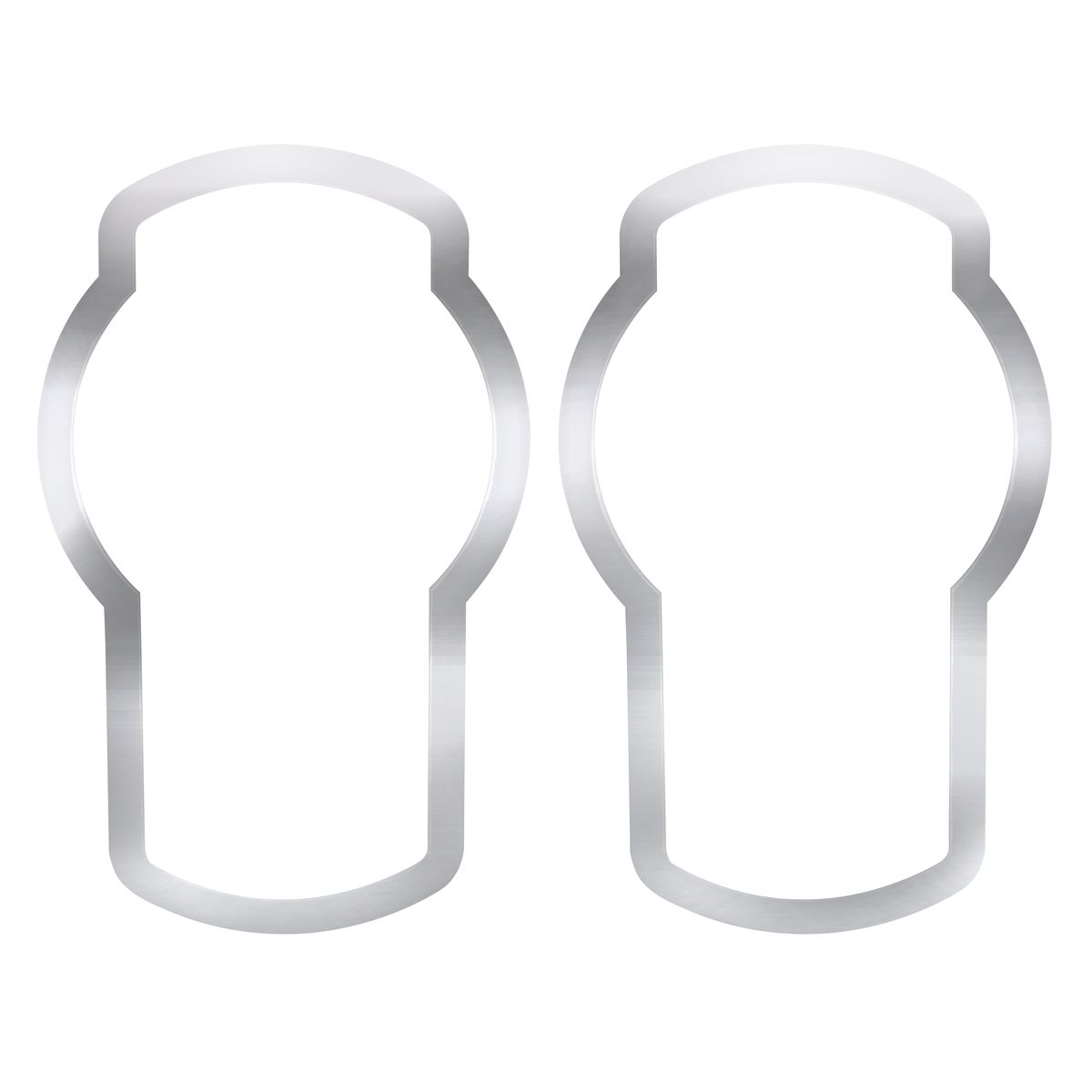 Stainless 2007+ Kenworth T660/T370 Hood Logo Trims (2-Pack)