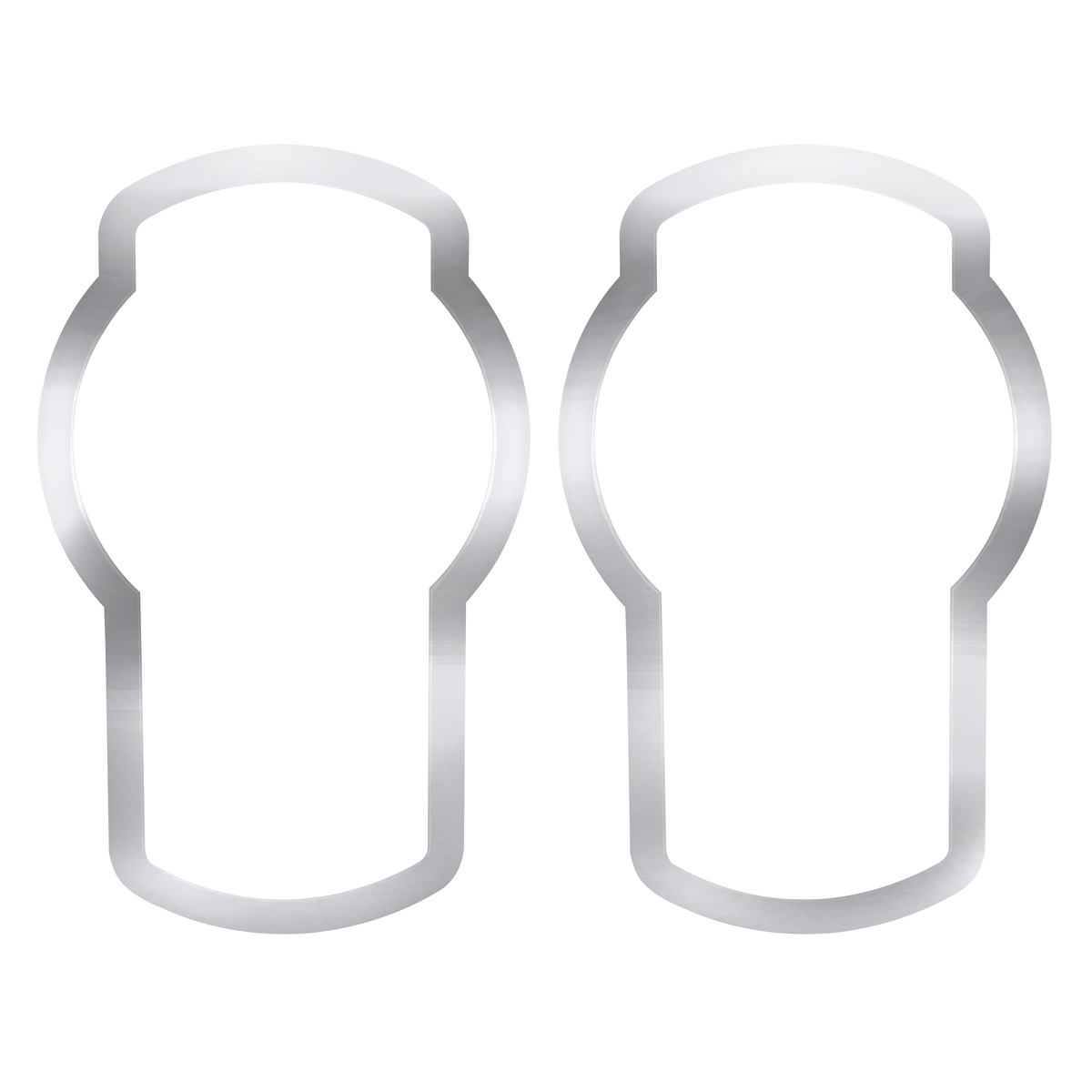 Stainless 2007+ Kenworth T660/T370 Hood Logo Trims (2-Pack) - Thumbnail 3