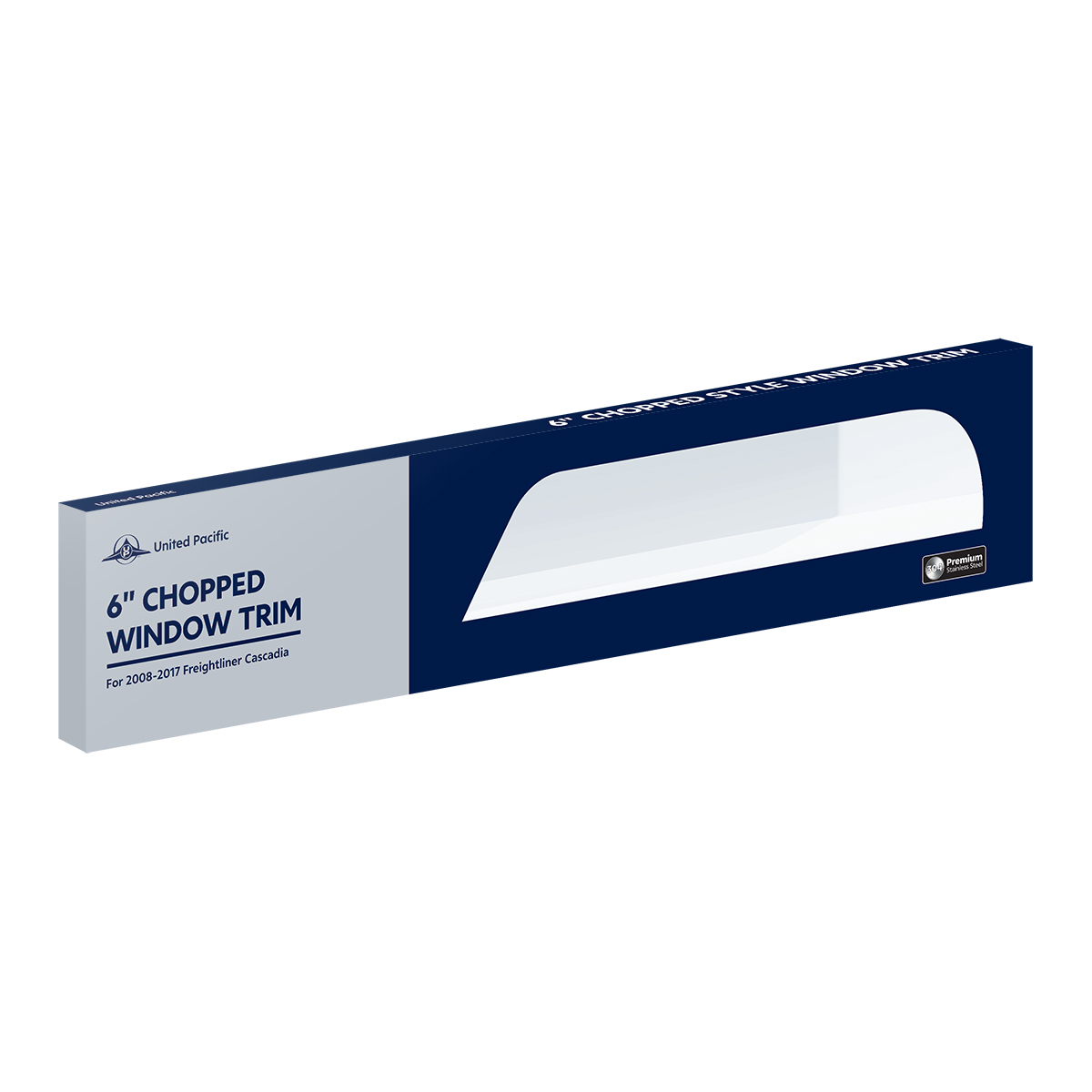 Stainless 6" Chopped Window Trim For 2008-2017 Freightliner Cascadia - Thumbnail 5