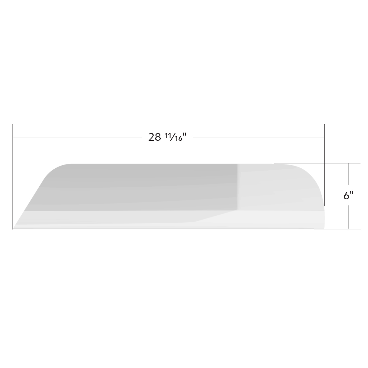 Stainless 6" Chopped Window Trim For 2008-2017 Freightliner Cascadia - Thumbnail 6
