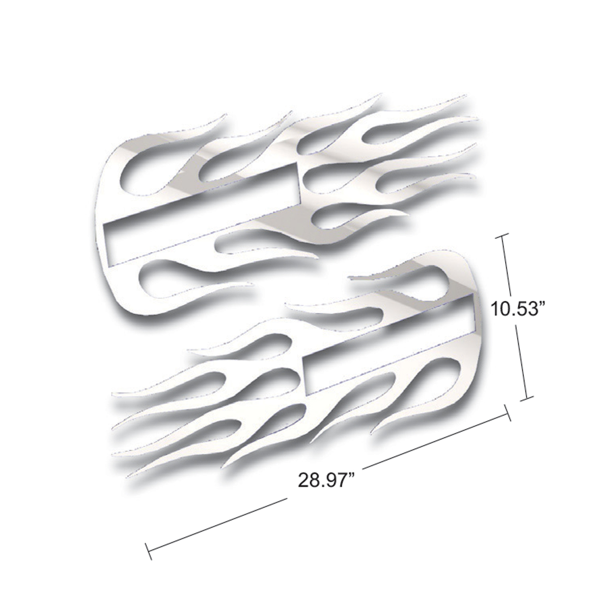 Stainless Hood Emblem Accent Flame For All Kenworth Models - Thumbnail 3