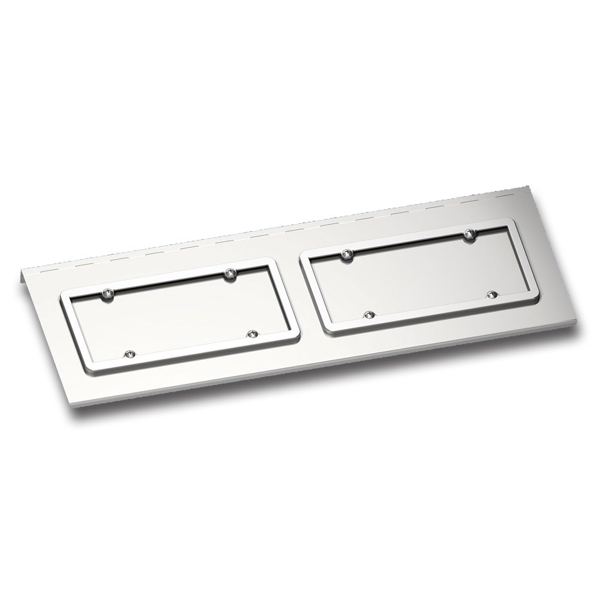 Stainless Dual License Plate/Swing Plate For Kenworth W900 With Texas Style Bum