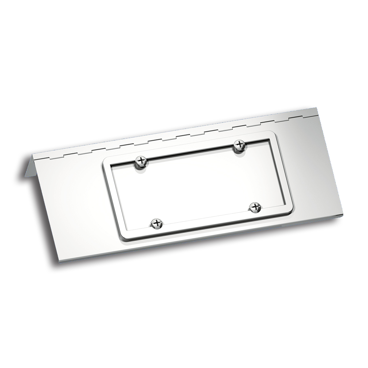 Stainless Single License Plate/Swing Plate For Peterbilt 388 (2008-2015) & 389 (2008-2023)