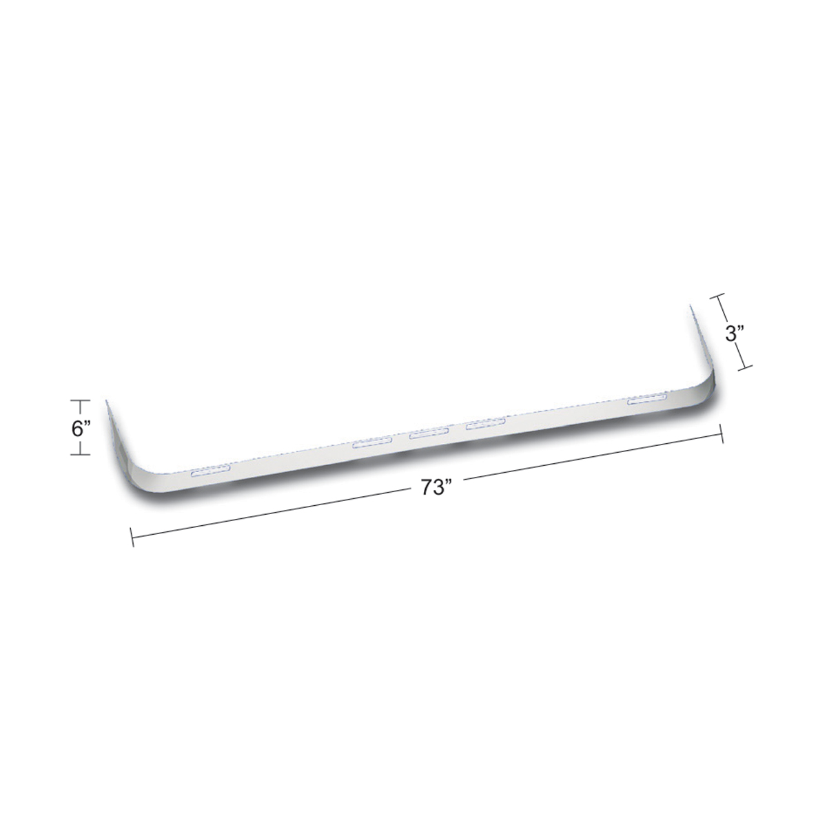 Stainless Sunvisor Extension Trim For Volvo 660/670/770/780/880 - Thumbnail 3