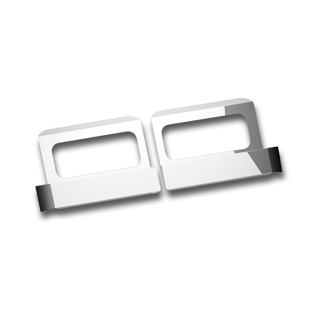 Stainless Fender Guard With Curved End & Headlight Accent For 1998-18 Western Star Constellation - Thumbnail 3