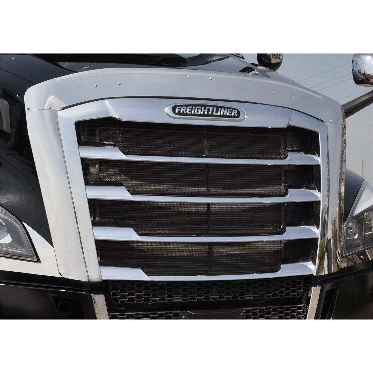 430 SS Grille Surround With Hood Tilt Handle For 2018-2024 Freightliner Cascadia - Thumbnail 3