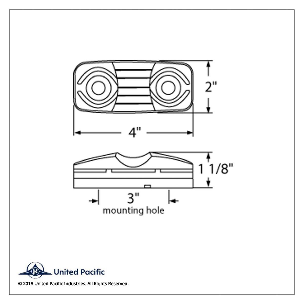 Tiger Eye Light (Clearance/Marker) With White Base - Amber Lens - Thumbnail 2