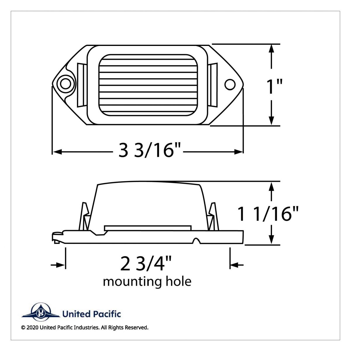 Rectangular Light (Clearance/Marker) With White Base - Amber Lens - Thumbnail 4
