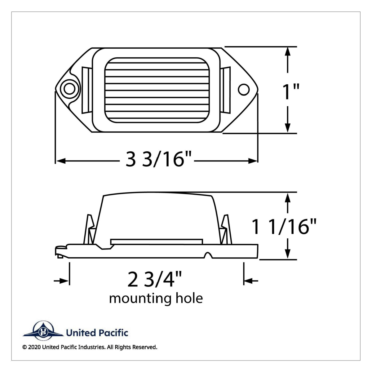 Rectangular Light (Clearance/Marker) With White Base - Amber Lens - Thumbnail 5